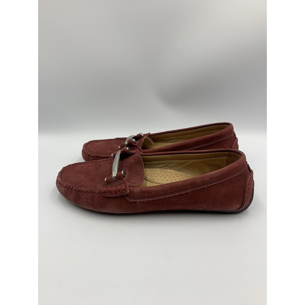 Lauren Ralph Lauren Caliana Women's Burgundy Driving Shoes Leather Loafers 6 B